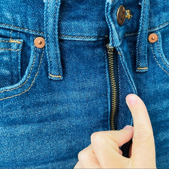 Madewell 10" High Rise Skinny Denim Jens Blue Sz 25 - Picture 12 of 16